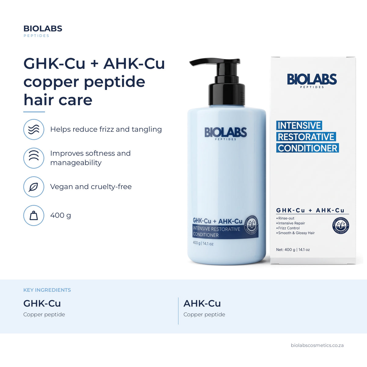 Biolabs GHK-Cu + AHK-Cu Conditioner 400g product information