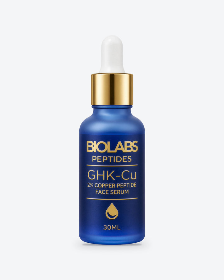 Biolabs 2% GHK-Cu Serum + 1% Face Cream Pair: 2% GHK-Cu Copper Peptide Face Serum 30ml packshot