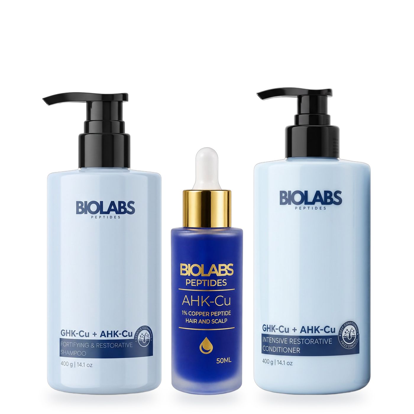 Biolabs Hair Set: GHK-Cu + AHK-Cu Shampoo and Conditioner